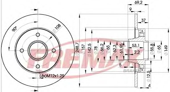 FREMAX BD-4748 Brake Disc